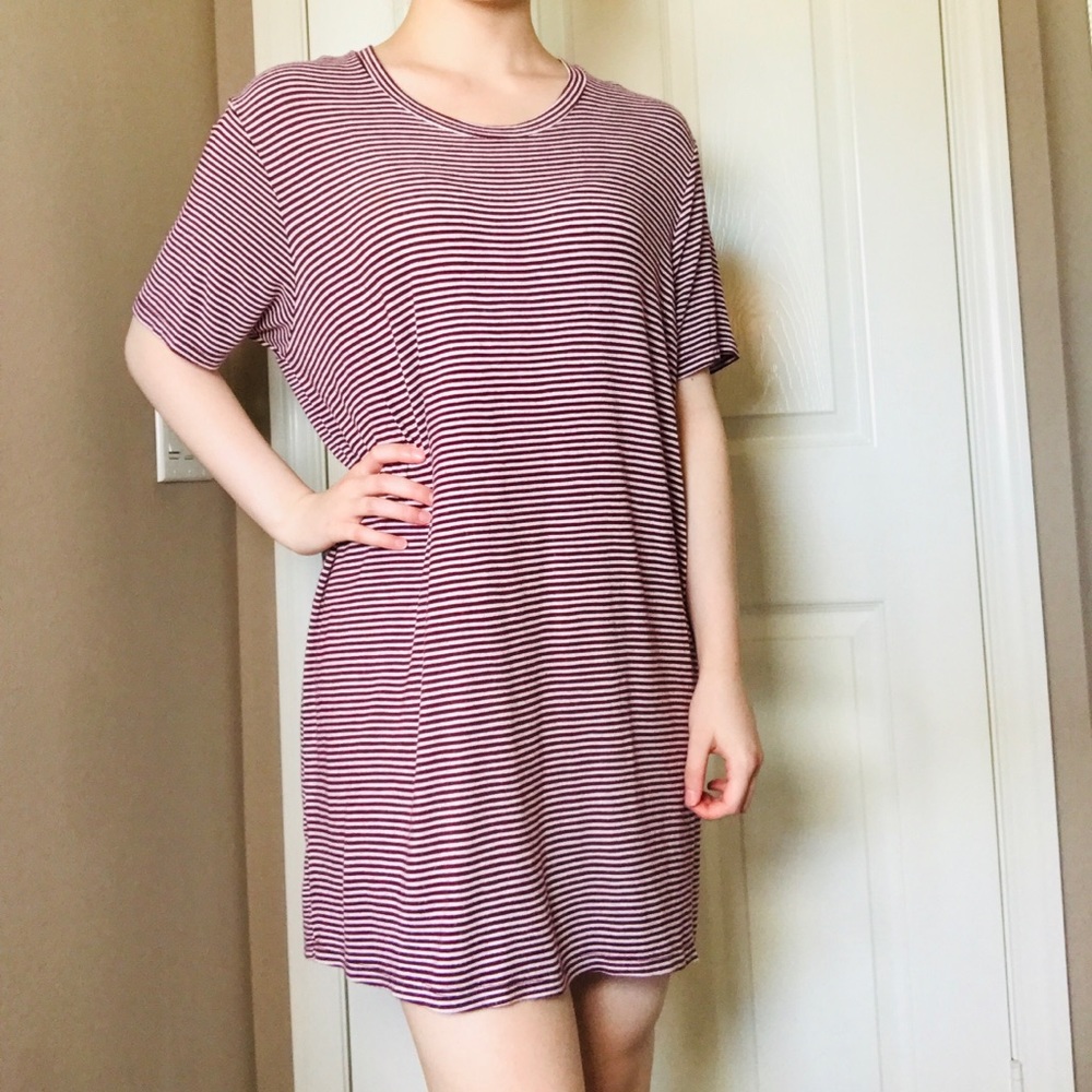 Brandy Melville Striped T-Shirt Dress - Picture 2 of 6
